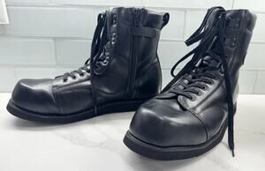 Mt. Emey Genuine Leather Black Boots, Men's Size 15 Wide (2E)